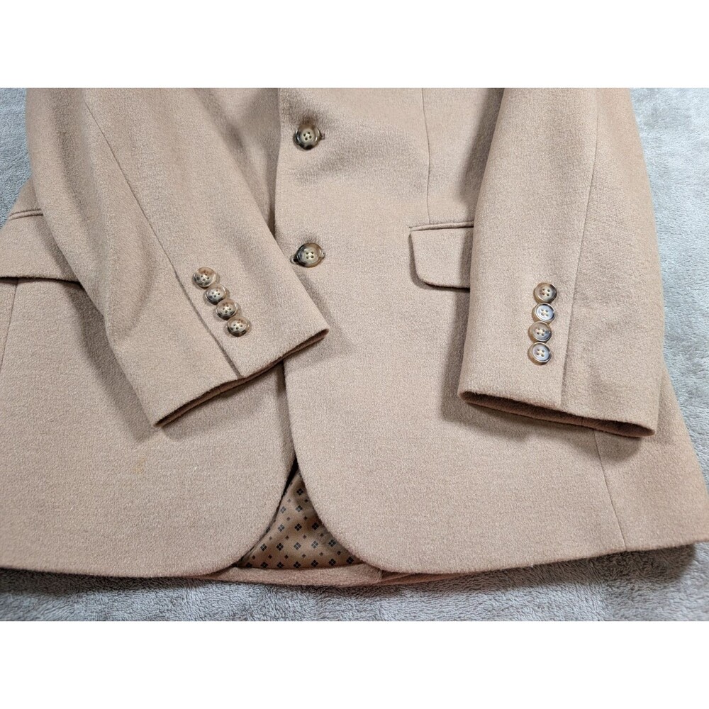 Lauren Ralph Lauren Black Label Blazer 36R Tan Wool Silk Cashmere Coat - Picture 6 of 11